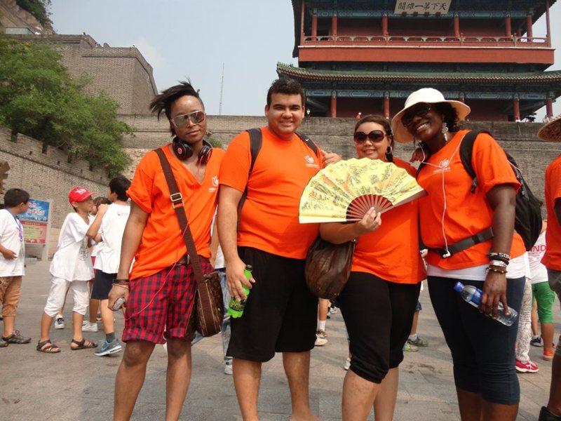 Aldrich, Bringley, Kim and Danai at the Great Wall of China