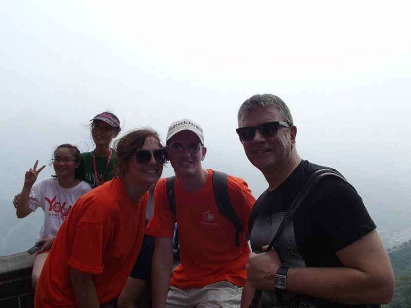 Bianca, David and Pieter Swart on the Great Wall of China