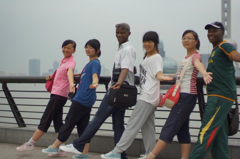 At the Bund in Shanghai