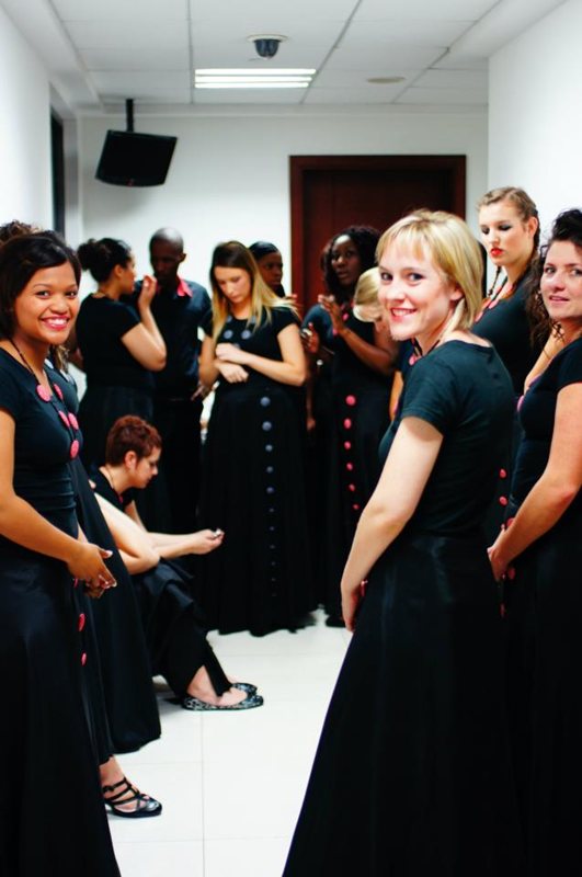 Girls backstage in Beijing