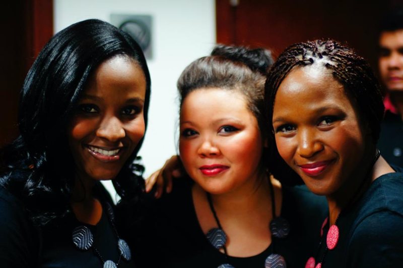 Nomkazi, Kim, and Siphe backstage