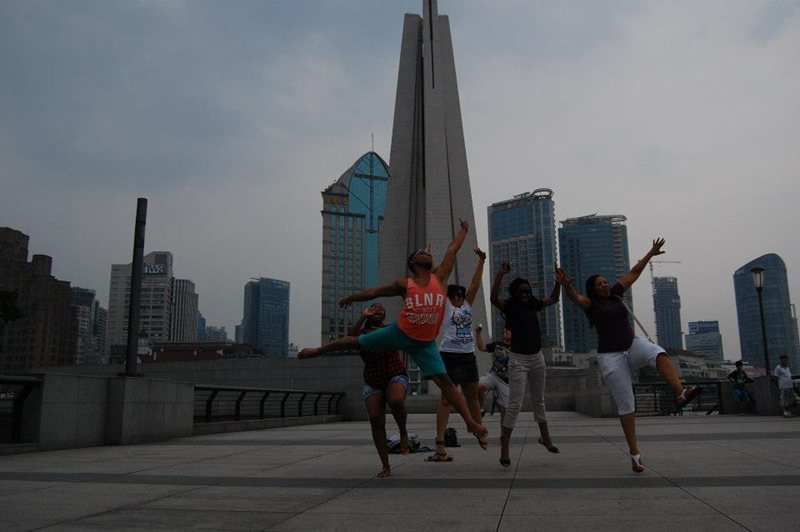 Leaping for joy in Shanghai