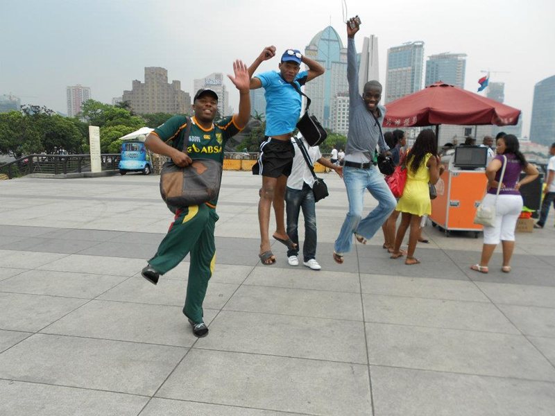 At the Bund in Shanghai